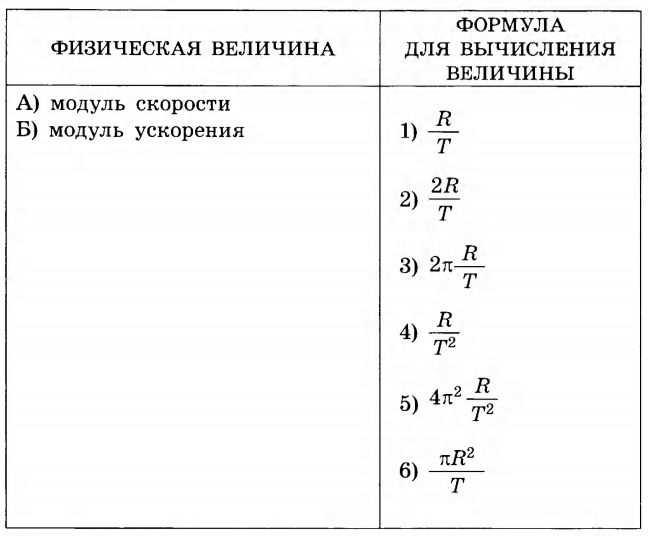 Установите соответствующее между физическими величинами